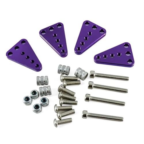 DAIHAOEE for Axial Scx10 Upgrades Teile Metallic Einstellbare Legierung Shock Tower Hoops Lift Halterung for 1/10 90027 90028 90021 Rc Auto Zubehör(Purple) von DAIHAOEE