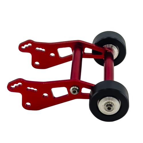 DAIHAOEE for Losi 1/18 for Mini LMT Upgrade Teile Einstellbare Wheelie Bar Anti Roll Rad Aluminium Metall for Rc Crawler Zubehör Auto 1 18 Scal(Rood) von DAIHAOEE