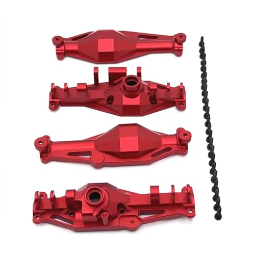 DAIHAOEE for MJX H12Y H12Y+ RC 1/12 Fernbedienung Auto Teile Metall Upgrade Teile Vorderachse Gehäuse Hinterachse Gehäuse(Rood) von DAIHAOEE