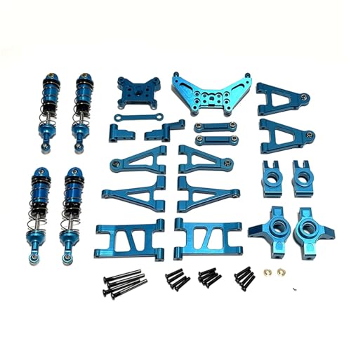 DAIHAOEE for MJX for Hyper GO1/14 14301 14302 14303 RC Auto Zubehör Metall Stoßdämpfer Schaukel Arm Lenkung Tasse Upgrade Teile Zubehör(Blauw) von DAIHAOEE