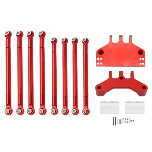 DAIHAOEE for MN128 MN86 MN86S MN86K MN86KS for MN G500 Metallverbindungsstange und Servohalterung Zugstangenhalterung Sitzhalterung 1/12 RC Auto Upgrade Teile(Rood) von DAIHAOEE