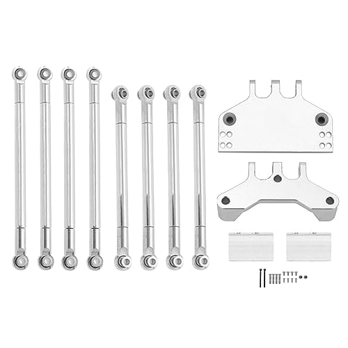 DAIHAOEE for MN128 MN86 MN86S MN86K MN86KS for MN G500 Metallverbindungsstange und Servohalterung Zugstangenhalterung Sitzhalterung 1/12 RC Auto Upgrade Teile(Silver) von DAIHAOEE