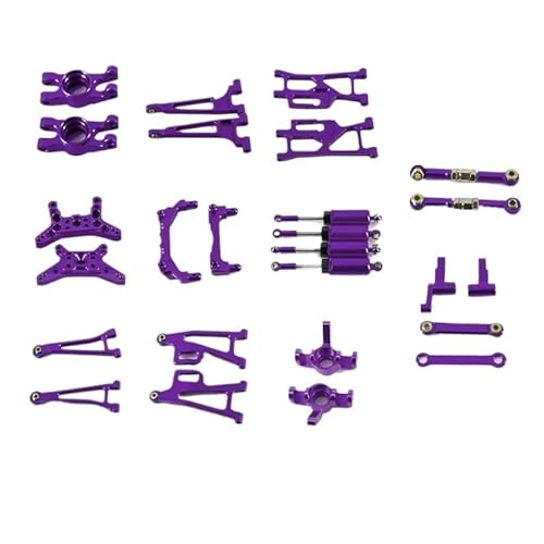 DAIHAOEE for Mjx Hyper Go 1/14 14210 14209 Upgrade Teile Metall Gefährdete Teile Set for Rc Auto CNC Aluminium Zubehör(Purple) von DAIHAOEE