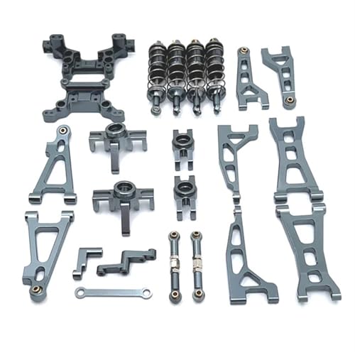 DAIHAOEE for Mjx Hyper Go 16207 16208 16209 16210 H16 Upgrade Teile Metall Gefährdete Teile Set for Rc Auto Aluminium Zubehör(Dark Grey) von DAIHAOEE