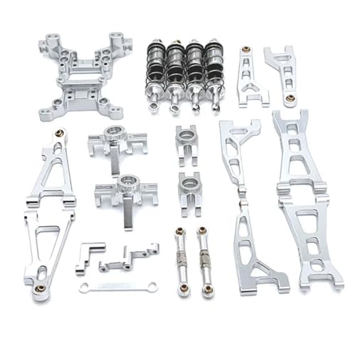 DAIHAOEE for Mjx Hyper Go 16207 16208 16209 16210 H16 Upgrade Teile Metall Gefährdete Teile Set for Rc Auto Aluminium Zubehör(Silver) von DAIHAOEE