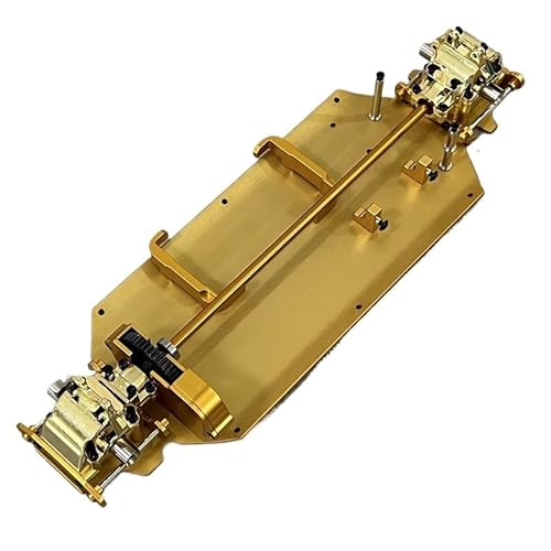 DAIHAOEE for WLtoys 1/12 124016 124017 124018 124019 RC Auto Metall Chassis Upgrade Getriebe Differential Servo Sitz Lenkung Montage(Gold) von DAIHAOEE