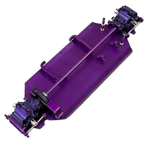 DAIHAOEE for WLtoys 1/12 124016 124017 124018 124019 RC Auto Metall Chassis Upgrade Getriebe Differential Servo Sitz Lenkung Montage(Purple) von DAIHAOEE