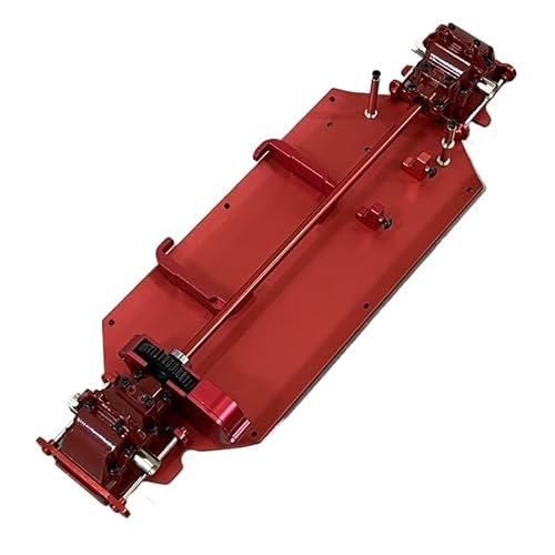 DAIHAOEE for WLtoys 1/12 124016 124017 124018 124019 RC Auto Metall Chassis Upgrade Getriebe Differential Servo Sitz Lenkung Montage(Rood) von DAIHAOEE