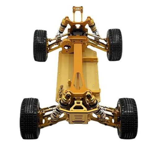 DAIHAOEE for WLtoys 1/12 124017 124019 RC Auto Metall Rahmen Chassis Front stoßstange stoßdämpfer Schock Turm Schwanz flügel Rad Servo arm(Gold) von DAIHAOEE