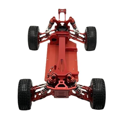 DAIHAOEE for WLtoys 1/12 124017 124019 RC Auto Metall Rahmen Chassis Front stoßstange stoßdämpfer Schock Turm Schwanz flügel Rad Servo arm(Rood) von DAIHAOEE