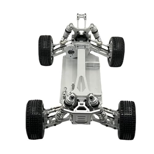 DAIHAOEE for WLtoys 1/12 124017 124019 RC Auto Metall Rahmen Chassis Front stoßstange stoßdämpfer Schock Turm Schwanz flügel Rad Servo arm(Silver) von DAIHAOEE