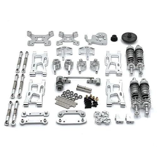 DAIHAOEE for WLtoys 124007 124017 124019 144001 144002 144010 for RIaarIo XDKJ-001 XDKJ-006 AM-X12 RC Auto Metall Upgrade Teile(Silver) von DAIHAOEE