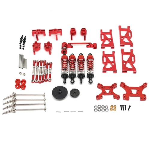 DAIHAOEE for Wltoys 144001 124017 124019 Metall PO Zubehör RC Nachrüstsatz(Rood) von DAIHAOEE