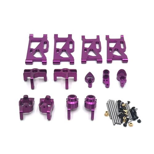 DAIHAOEE for Wltoys 144010 144001 02 124017-16-18 124019 RC Auto Metall Upgrade Zubehör(Purple six-Piece) von DAIHAOEE