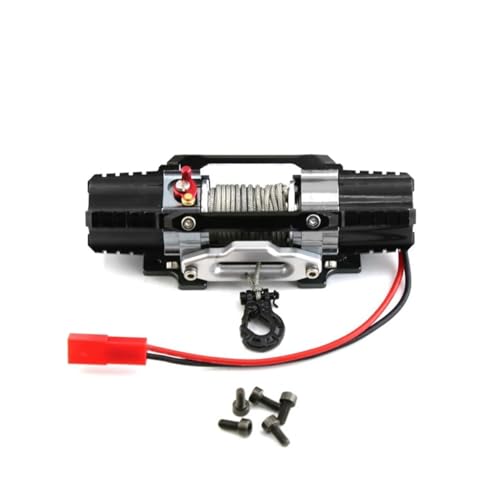 Dual Motor Metal Simulated Winch for 1/8 1/10 RC Crawler Car Axial SCX10 TRAXXAS TRX4 RC4WD D90 KM2 Upgrade Parts,Black von DAIHAOEE