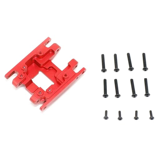 Getriebebasis aus Aluminiumlegierung mit Schraubensatz for Traxxas 1/18 TRX4M RC Crawler Car Nachrüstung Upgrade-Teile DIY-Zubehör(Rood) von DAIHAOEE