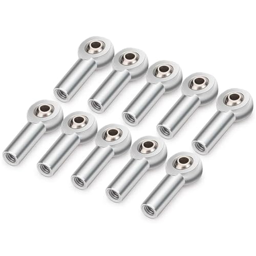 Pleuel Spurstange Kugelgelenk CW M3/M4 Metall Kugelgelenk for Axial SCX10 II D90 D110 for Tamiya CC01 1/10 Rc Auto Teile(M3 Silver 10PCS) von DAIHAOEE