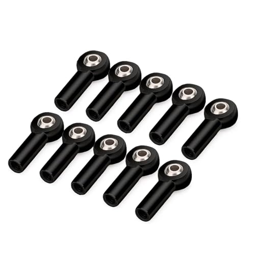 Pleuel Spurstange Kugelgelenk CW M3/M4 Metall Kugelgelenk for Axial SCX10 II D90 D110 for Tamiya CC01 1/10 Rc Auto Teile(M4 Black 10PCS) von DAIHAOEE