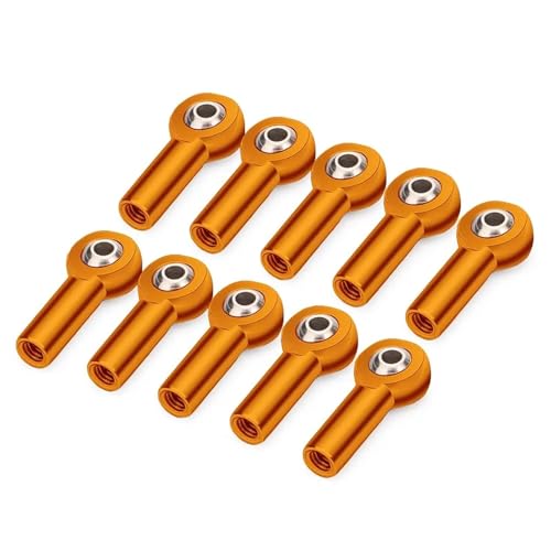 Pleuel Spurstange Kugelgelenk CW M3/M4 Metall Kugelgelenk for Axial SCX10 II D90 D110 for Tamiya CC01 1/10 Rc Auto Teile(M4 Gold 10PCS) von DAIHAOEE