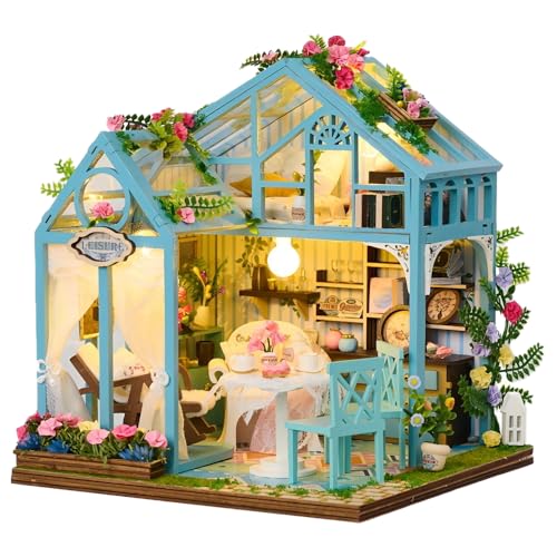 DAJASD DIY Miniatur Haus Puppenhaus mit Licht, DIY Miniature House Con Muebles, Mini Puppenhaus, Mini Gewächshaus Bastelset Geburtstag Geschenke Weihnachten für Erwachsene Frauen Mädchen DAJASD DIY Miniatur Haus Puppenhaus mit Licht, DIY Miniature House Con Muebles, Mini Puppenhaus, Mini Gewächshaus Bastelset Geburtstag Geschenke Weihnachten für Erwachsene Frauen Mädchen von DAJASD