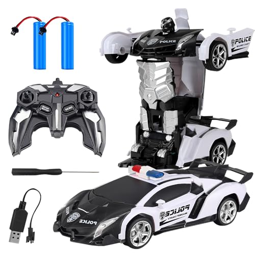 DAJASD 2 in 1 Transformator Ferngesteuertes Auto, 1:18 Transformator Spielzeug, RC Auto Transform Roboter Spielzeug 360°Drehung mit 2.4GHz Batterie Fernbedienung für Jungen Mädchen Geschenke DAJASD 2 in 1 Transformator Ferngesteuertes Auto, 1:18 Transformator Spielzeug, RC Auto Transform Roboter Spielzeug 360°Drehung mit 2.4GHz Batterie Fernbedienung für Jungen Mädchen Geschenke von DAJASD