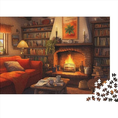 Cosy Cottage 1000 Teile Puzzle Spielzeug Geschenk Geschicklichkeitsspiel Fireplace Cottage Familienspaß Impossible Puzzle 1000pcs (75x50cm) von DAKINCHERRY