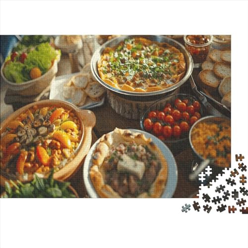 Delicious Dishes 500 Teile Puzzle Puzzle-Geschenk Geschicklichkeitsspiel Familienspaß 100% Recycelten Kartons 500pcs (52x38cm) von DAKINCHERRY