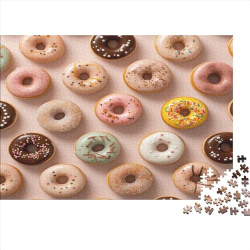 Donuts 500 Teile Puzzle Puzzle-Geschenk Geschicklichkeitsspiel Dessert Time Familienspaß Impossible Puzzle 500pcs (52x38cm) von DAKINCHERRY