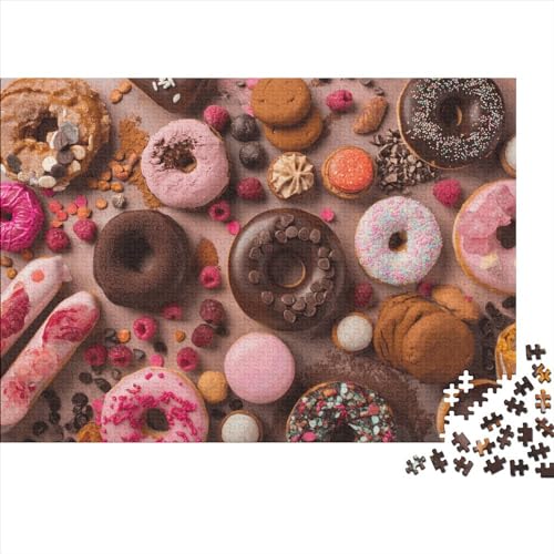 Doughnuts Desserts 300 Teile Puzzle Premium Quality Puzzle Familien-Puzzlespiel Für Erwachsene Und Kinder Impossible Puzzle 300pcs (40x28cm) von DAKINCHERRY