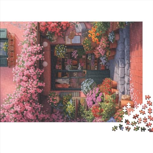 Flower Shop 300 Teile Puzzle Puzzle-Geschenk Kinder Lernspiel Für Erwachsene Und Kinder 100% Recycelten Kartons 300pcs (40x28cm) von DAKINCHERRY