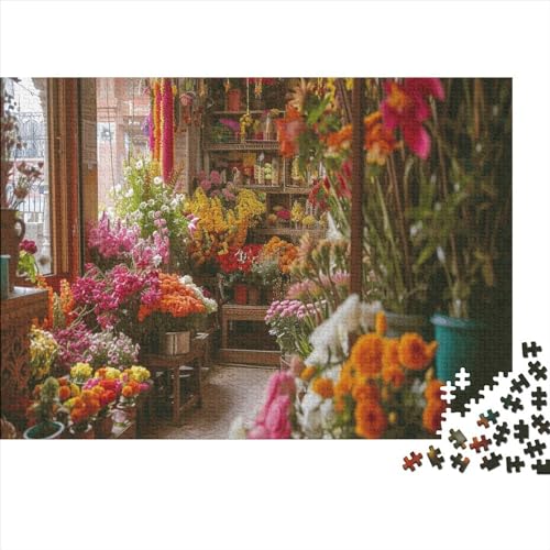 Flower Shop 300 Teile Puzzle Spielzeug Geschenk Kinder Lernspiel Familienspaß Impossible Puzzle 300pcs (40x28cm) von DAKINCHERRY