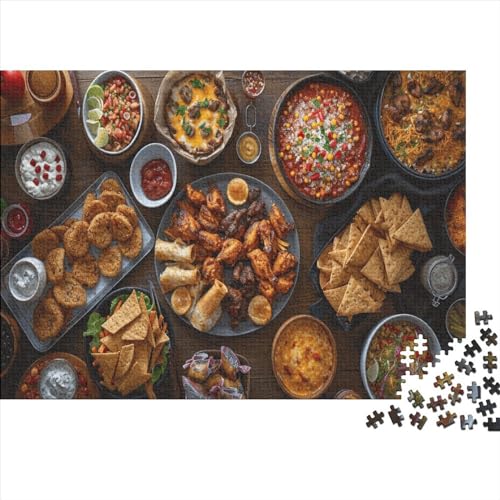 Gourmet Food 300 Teile Puzzle Premium Quality Puzzle Kinder Lernspiel Für Erwachsenen Ab 14 Jahren Impossible Puzzle 300pcs (40x28cm) von DAKINCHERRY