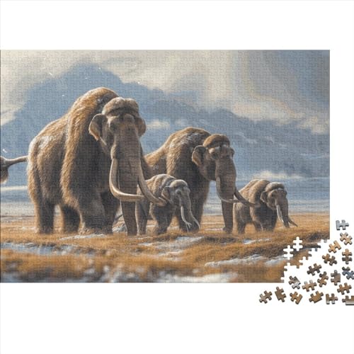 Grassland Wildlife 300 Teile Puzzle Puzzle-Geschenk Kinder Lernspiel Mammoth Für Erwachsenen Ab 14 Jahren 100% Recycelten Kartons 300pcs (40x28cm) von DAKINCHERRY