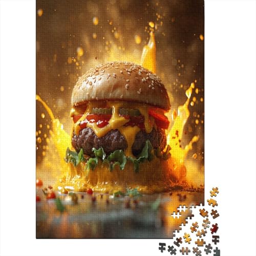 Hamburger 1000 Stück Puzzles Für Erwachsene Teenager Stress Abbauen Familien-Puzzlespiel 1000-teiliges Puzzle Kinder Lernspiel Spielzeug Geschenk Puzzel 1000pcs (75x50cm) von DAKINCHERRY