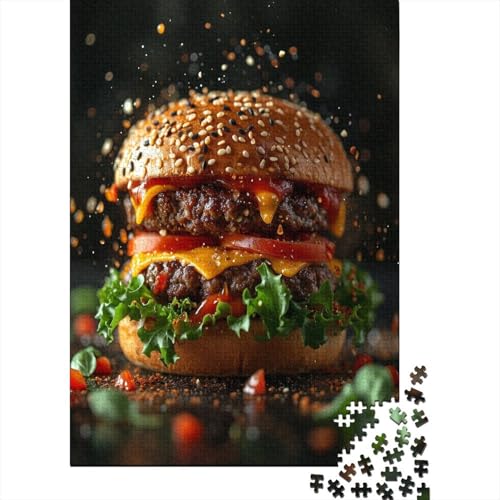 Hamburger Puzzle 1000 Teile,für Erwachsene, Impossible Puzzle,farbenfrohes Legespiel,GesKükenlichkeitsspiel Für Die Ganze Familie,Erwachsenenpuzzle Puzzel 1000pcs (75x50cm) von DAKINCHERRY