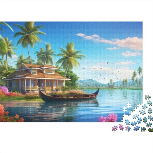 Holiday Bay 300 Teile Puzzle Puzzle Für Erwachsene Geschicklichkeitsspiel Fairy Tale Town Familienspaß 100% Recycelten Kartons 300pcs (40x28cm) von DAKINCHERRY