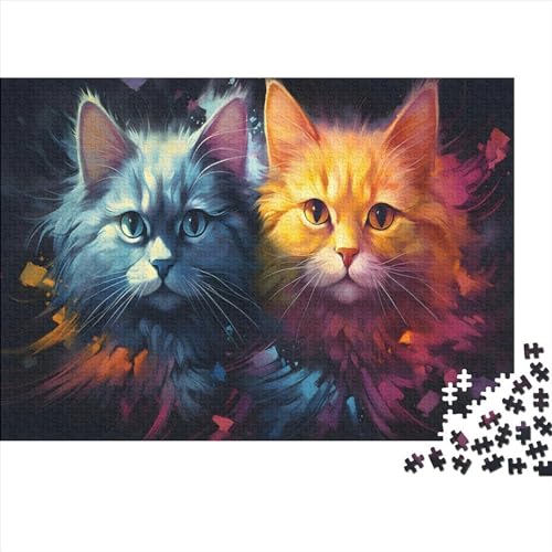 Kittens 300 Teile Puzzle Spielzeug Geschenk Kinder Lernspiel Cute Kitten Familienspaß 100% Recycelten Kartons 300pcs (40x28cm) von DAKINCHERRY