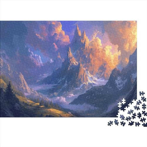 Mountain 300 Teile Puzzle Spielzeug Geschenk Kinder Lernspiel The Alps Familienspaß Impossible Puzzle 300pcs (40x28cm) von DAKINCHERRY