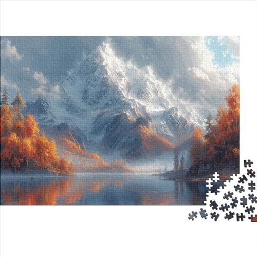 Natural Mountain 300 Teile Puzzle Spielzeug Geschenk Kinder Lernspiel Lake Under The Snowy Mountains Für Erwachsenen Ab 14 Jahren Impossible Puzzle 300pcs (40x28cm) von DAKINCHERRY