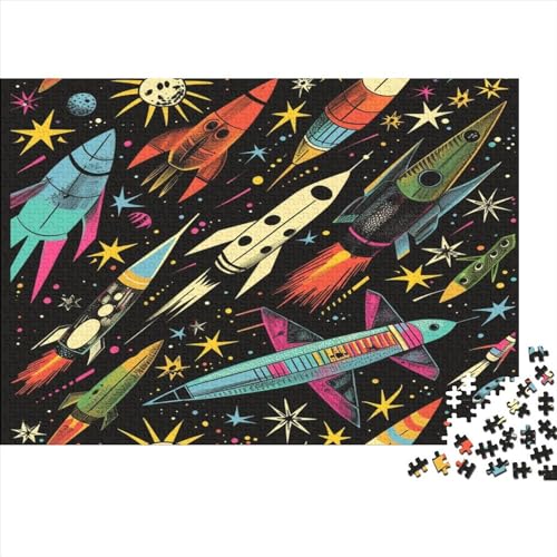 Outer Space 1000 Teile Puzzle Premium Quality Puzzle Kinder Lernspiel Space Station Für Erwachsenen Ab 14 Jahren Impossible Puzzle 1000pcs (75x50cm) von DAKINCHERRY