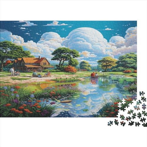 Paradise 500 Teile Puzzle Puzzle-Geschenk Kinder Lernspiel Beautiful Town Für Erwachsenen Ab 14 Jahren Impossible Puzzle 500pcs (52x38cm) von DAKINCHERRY