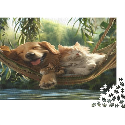 Pet Animals 300 Teile Puzzle Puzzle Für Erwachsene Kinder Lernspiel Puppies and Kittens Für Erwachsene Und Kinder 100% Recycelten Kartons 300pcs (40x28cm) von DAKINCHERRY