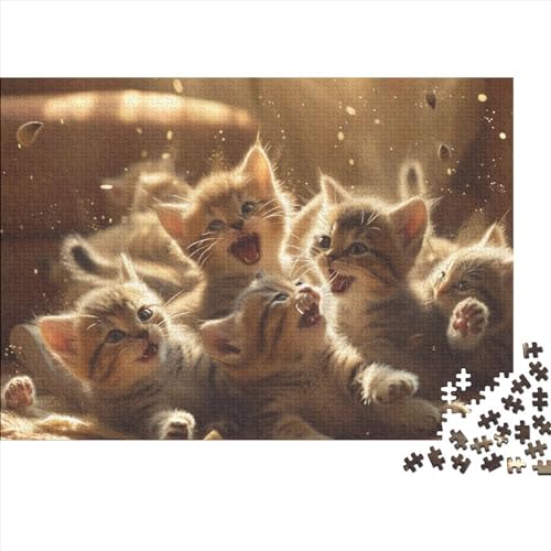 Pet Animals 300 Teile Puzzle Puzzle-Geschenk Kinder Lernspiel Cute Kitten Für Erwachsenen Ab 14 Jahren Impossible Puzzle 300pcs (40x28cm) von DAKINCHERRY