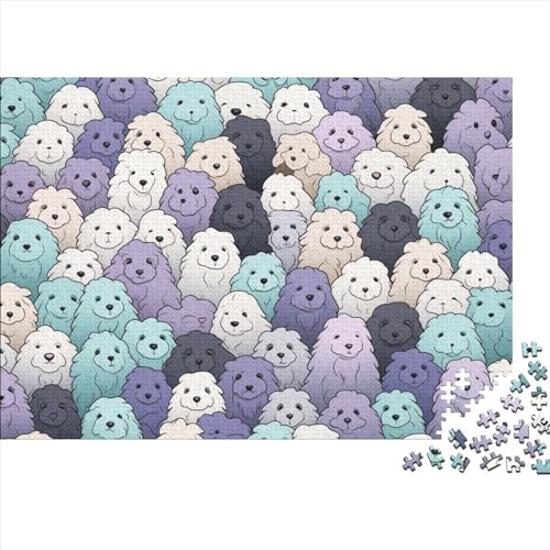 Puppies 300 Teile Puzzle Puzzle Für Erwachsene Geschicklichkeitsspiel Cute Puppy Familienspaß Impossible Puzzle 300pcs (40x28cm) von DAKINCHERRY