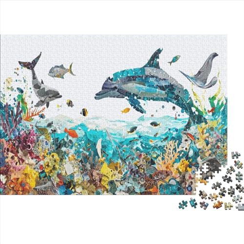 Sea World 300 Teile Puzzle Spielzeug Geschenk Kinder Lernspiel Whimsical Seabed Familienspaß Impossible Puzzle 300pcs (40x28cm) von DAKINCHERRY