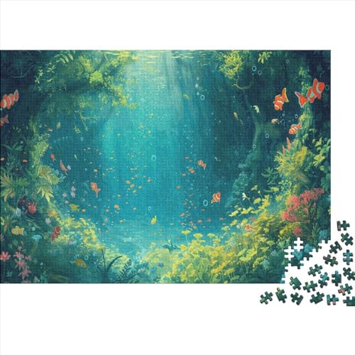 Underwater World 300 Teile Puzzle Puzzle Für Erwachsene Geschicklichkeitsspiel Colorful Sea Familienspaß Impossible Puzzle 300pcs (40x28cm) von DAKINCHERRY