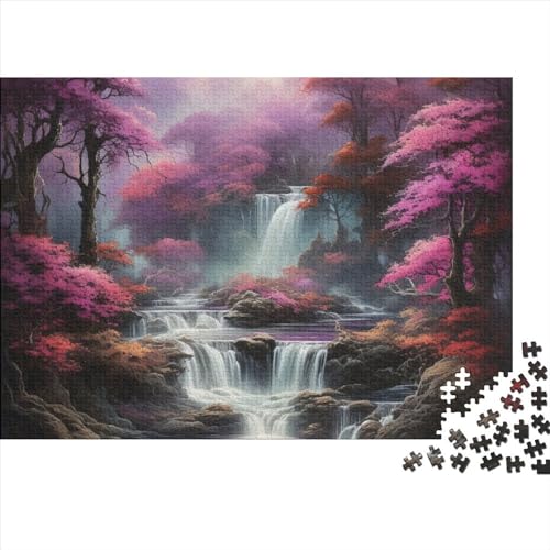 Waterfalls 300 Teile Puzzle Puzzle-Geschenk Kinder Lernspiel Forest Waterfalls Für Erwachsene Und Kinder 100% Recycelten Kartons 300pcs (40x28cm) von DAKINCHERRY