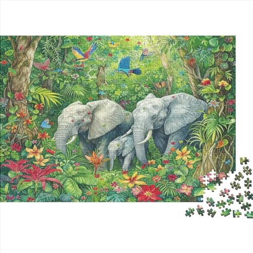 Wildlife 300 Teile Puzzle Spielzeug Geschenk Kinder Lernspiel Illustrated African Savannah with Matching Für Erwachsene Und Kinder 100% Recycelten Kartons 300pcs (40x28cm) von DAKINCHERRY