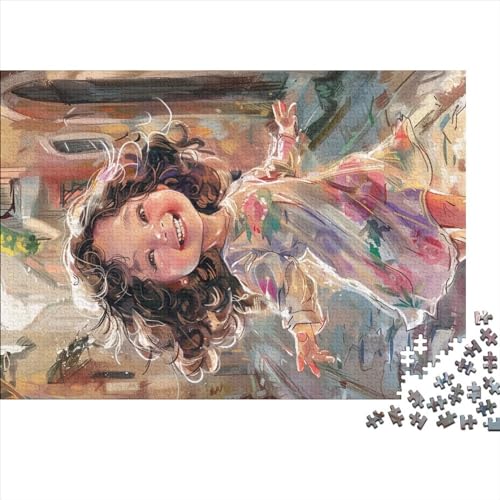 Young Girl 1000 Teile Puzzle Puzzle Für Erwachsene Kinder Lernspiel Happy Girl Für Erwachsene Und Kinder 100% Recycelten Kartons 1000pcs (75x50cm) von DAKINCHERRY