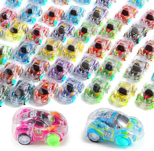 DAKLUNAR 50 Stück Aufziehauto Kleine Spielzeugautos, Mini Spielzeug Autos Kinder Aufziehspielzeug Party Beschäftigung Geschenke Kindergeburtstag Gastgeschenke für Kinder Jungen und Mädchen von DAKLUNAR